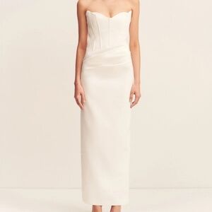 Shona Joy Oakley Strapless Draped Maxi Dress Size 8 NWT